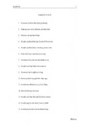 10 worksheets PASSIVE VOICE