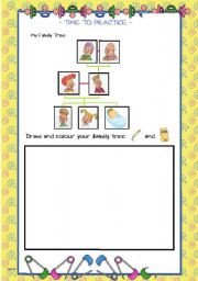 English Worksheet: The family tree