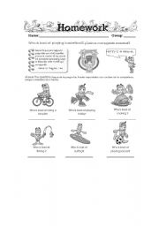 English worksheet: Bad at