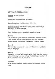 English Worksheet: the good monkey