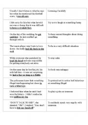 English Worksheet: Body Idioms