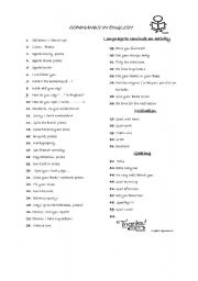 English Worksheet: Commads