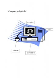 English Worksheet: computer peripherals