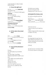 English worksheet: Broken Strings - James Morrisson 