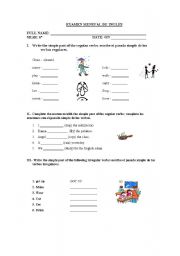 English worksheet: the simple apst 
