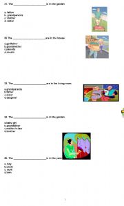 English worksheet: multiple choice part 3