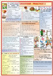 English Worksheet: Grammar practice 2