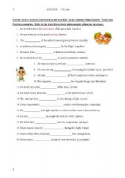 English worksheet: word family