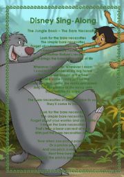 English Worksheet: Disney Sing-Along