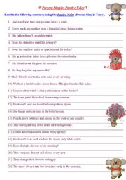 English Worksheet: Present Simple: Passive Voice.