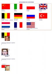 English Worksheet: LANGUAGES AND COUNTRIES