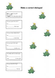 English worksheet: short dialoges in the simple past