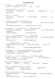 English worksheet: modals of prohibition test