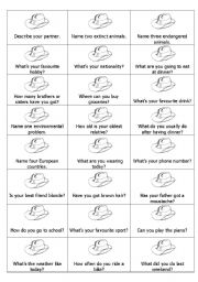 English Worksheet: Hat Game - Questions 2/3
