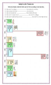 English Worksheet: Before and After