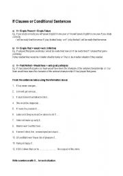 English Worksheet: If clauses 