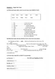 English Worksheet: past simple