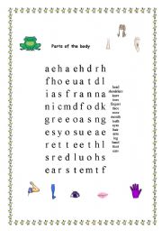 English worksheet: Parts of the body