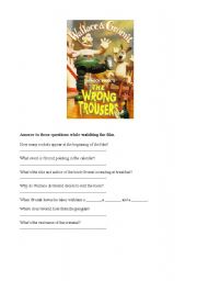 Wallace & Gromit: The Wrong Trousers quiz