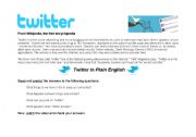 English Worksheet: Twitter