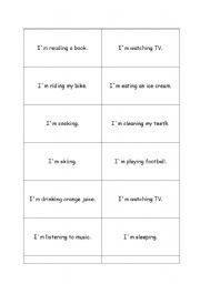 English Worksheet: Present Progressive