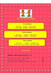 English worksheet: Conditional clauses