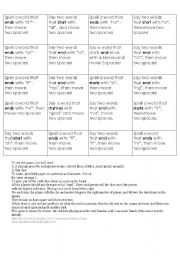 English Worksheet: Vocabulary Game