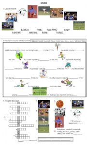 English Worksheet: Sports