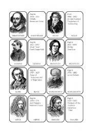 FAMOUS WRITERS - GAME 1/2