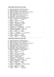 English Worksheet: Comparatives and Superlatives quizz