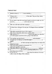 English Worksheet: Fantastic food