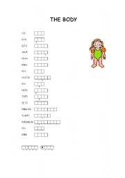 English worksheet: The body