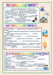 English Worksheet: PAST PERFECT OR SIMPLE PAST