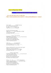 English worksheet: A beautiful song 