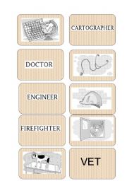 English Worksheet: Occupation Memory Game or flashcards part 3