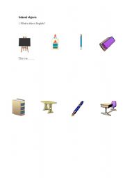 English Worksheet: Scholar objects