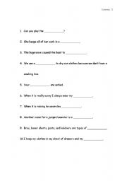 English worksheet: Two words in one - Set 1 - gapfill