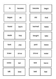 English Worksheet: Simple past dominoes