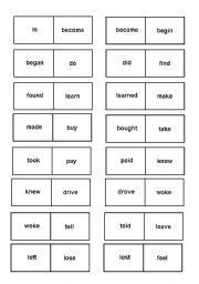 English worksheet: Simple past dominoes