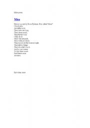 English Worksheet: Mice
