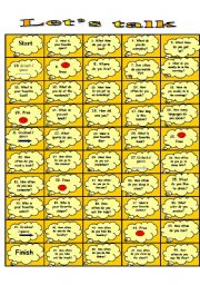 English Worksheet: Let´s talk