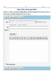 English Worksheet: Guided Writing-The Dragon Boat Festival