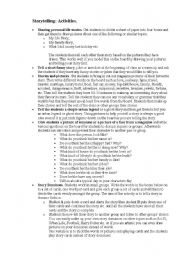 English Worksheet: Activities on storytelling