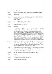 English Worksheet: outsiders script - the scene with Ponyboy and Cherry talking about sunsets