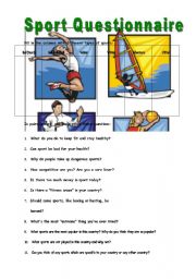 English worksheet: Sport Questionnaire