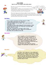 English Worksheet: routines- present simple - frequency adverbs