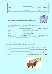 English Worksheet: GRAMMAR-TEST