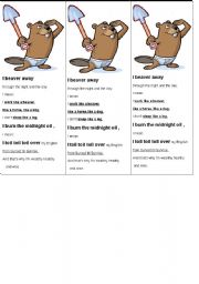 English Worksheet: WORK idioms in POEM