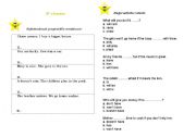 English worksheet: type 1 worksheet