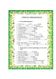 Types of prepositions